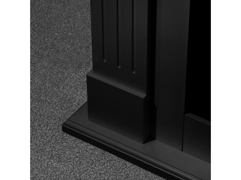 Cambridge - cadre de cheminée 110 x 100 x 36 cm, revêtement décoratif en mdf noir - Conforama E