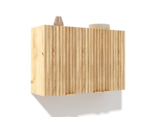 Armoire mural de cuisine 90x29x60 cm en mdf naturel avec 3 portes