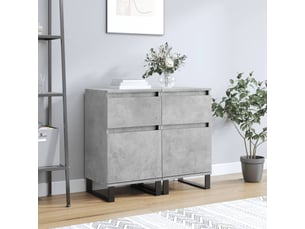 Buffets 2 pcs - bahut - meuble de rangement gris béton 40x35x70 cm bois d'ingénierie