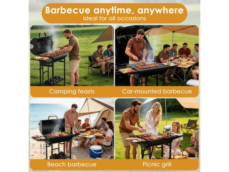 Xxl barbecue au charbon double face,barbecue xxl avec grille | adapté pour moins et plus, fêtes et réunions de famillexxl barbecue au charbon double face,barbecue xxl avec grille | adapté pour moins et plus, fêtes et réunions de…  - Conforama C