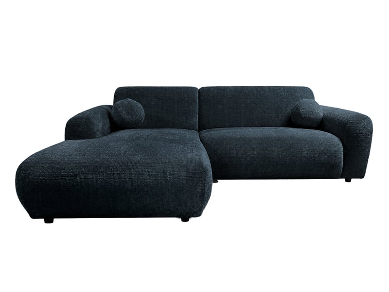  Louise - canapé d'angle gauche 4 places en velours texturé - best mobilier - bleu LOUISE - Conforama A