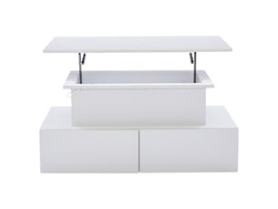 Table basse rectangulaire coloris blanc UVRION   - 55 cmx90 cm