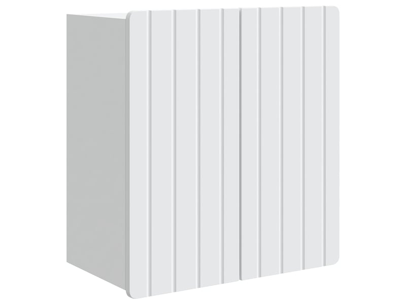  Armoire murale salon, meuble de rangement blanc 59 x 31 x 64 cm bois d'ingénierie  - Conforama A