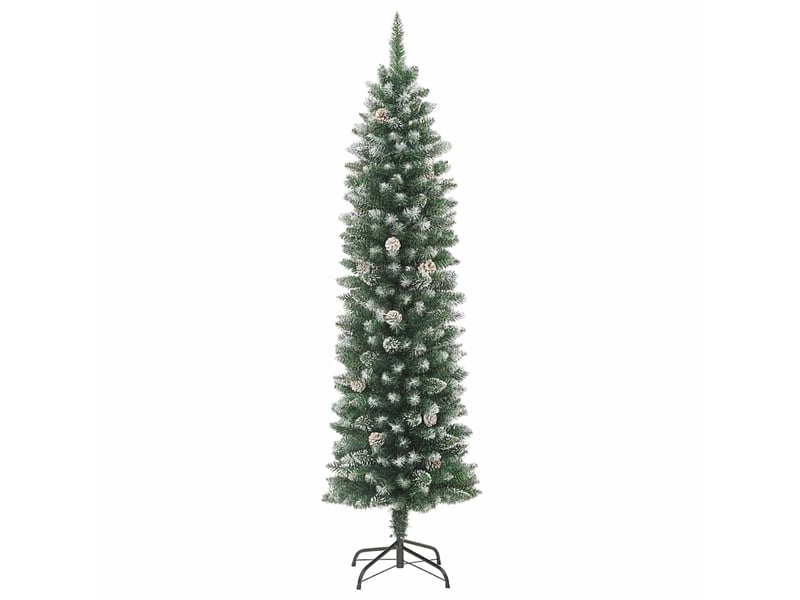  Sapin de noël, arbre de noël artificiel slim vert et blanc 240 cm cf61713  - Conforama E