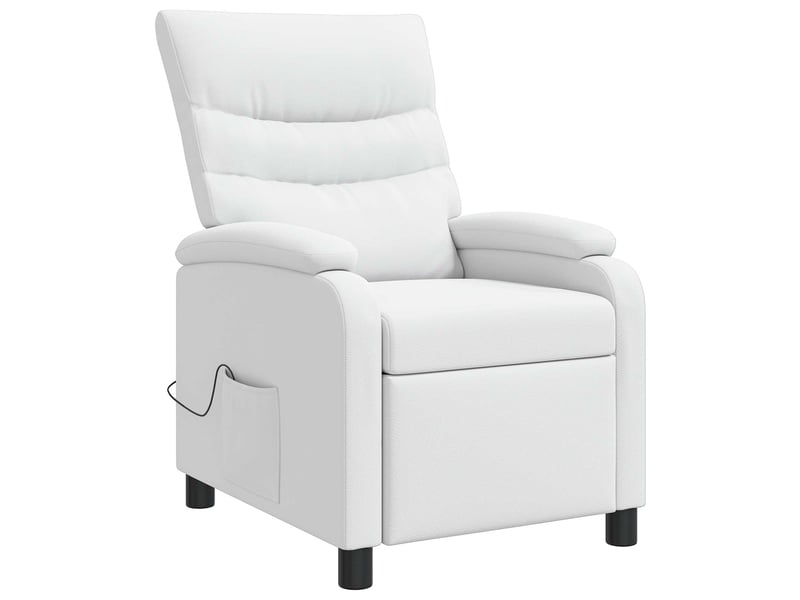 Vidaxl fauteuil de massage inclinable blanc simili cuir - Conforama E