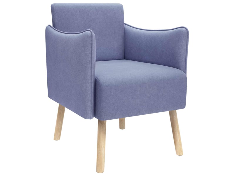  Vidaxl chaise d'appoint bleu denim tissu  - Conforama A