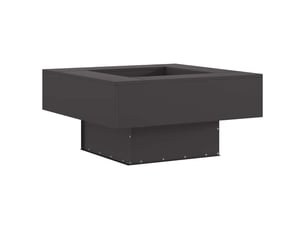Brasero exterieur, foyer camping noir 80x80x40 cm acier patiné