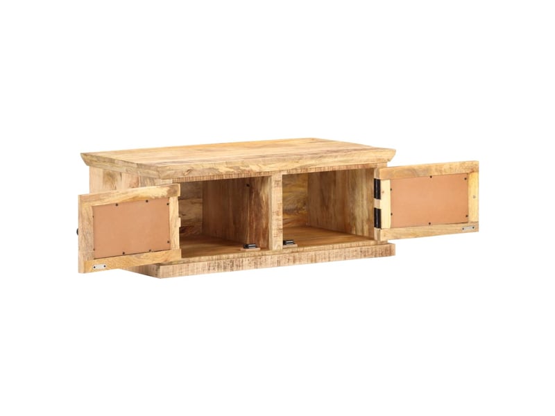  Table basse | table d'appoint salon 90x50x35 cm bois de manguier et canne naturelle  - Conforama B