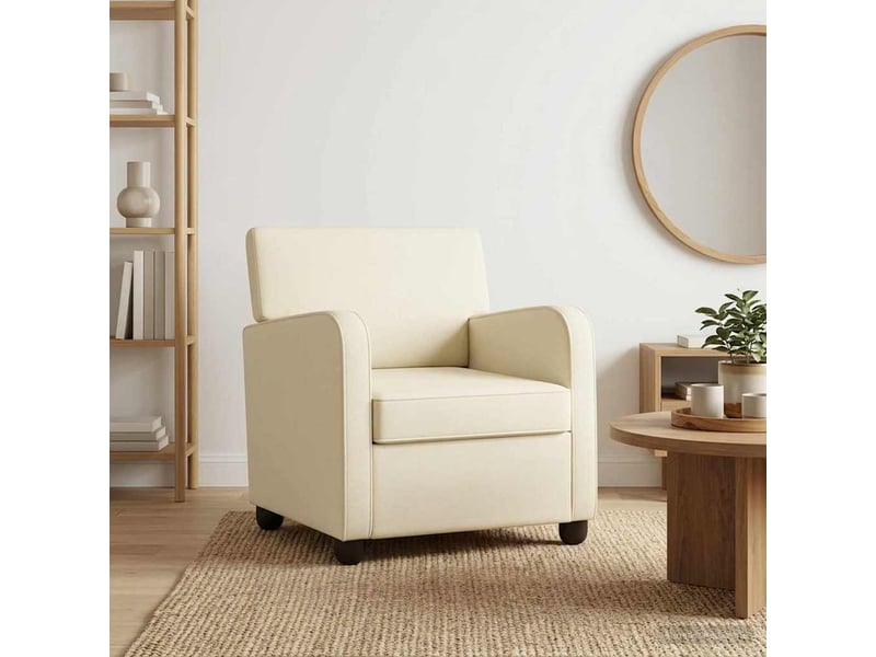  Vidaxl fauteuil crème velours  - Conforama B
