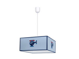 Suspension enfant fabrilamp helicóptero bleu ciel 1xe27 hauteur réglable 30-75 cm 35 x 35 cm