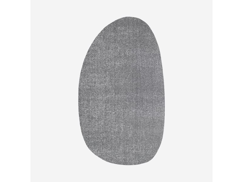 Tapis de salon design moderne frisé gris milano stone gri102  - Conforama A