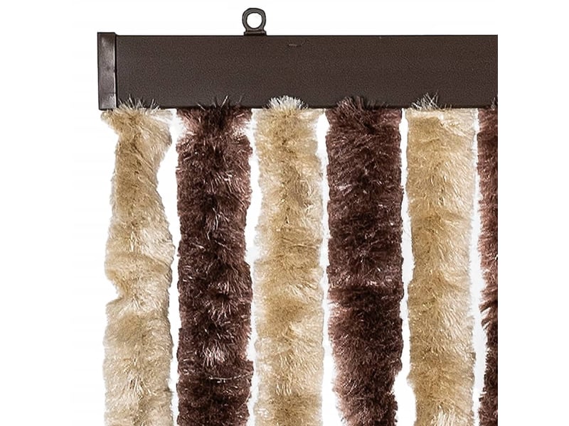  Rideau anti-mouches, moustiquaire beige et marron clair 100x200 cm chenille cf43502  - Conforama D