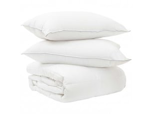 Ensemble de couette et oreillers de lit 3 pcs - duvet 135 x 220 cm hiver