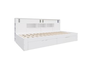 Lit banquette 90x200 cm SEYAKANY coloris blanc