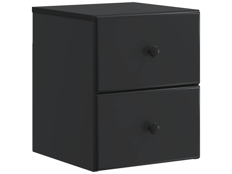 Table de chevet mural 2 pièces noir 34,5 x 33 x 40 cm - Conforama C