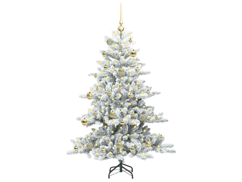  Sapin de noël - arbre de noël artificiel à branches articulées blanc 150 cm  - Conforama C
