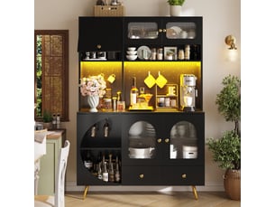 Buffet 2 porte(s) 1 tiroir(s) - 120 cm coloris noir