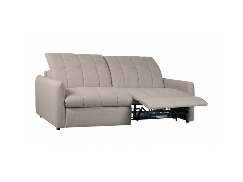 Canapé roma 2 places convertible avec relax électrique en tissu - taupe ROMA - Conforama D
