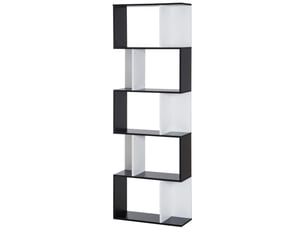 Bibliothèque en s à 5 niveaux 60 x 24 x 184,5 cm, étagère de rangement moderne pour salon, chambre et bureau