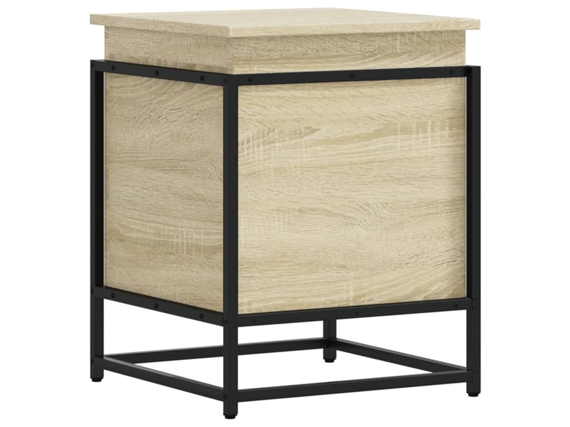Boîte de rangement, coffre de rangement avec couvercle chêne sonoma bois ingénierie shl433 - Conforama A
