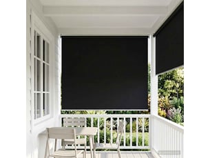 Store enrouleur, store roulant extérieur protection uv noir 100 x 230 cm (l x h) cf47522