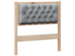 Tete de lit A poser largeur 9 cm <strong></strong> <strong></strong> argenté