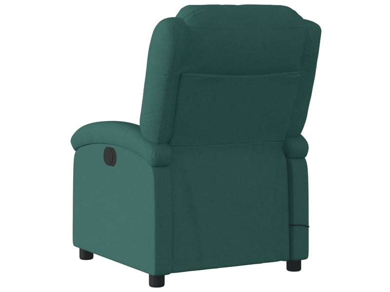  Fauteuil de relaxation tv fonction massage inclinable électrique 6 points de massage en tissu vert foncé dec027280  - Conforama D