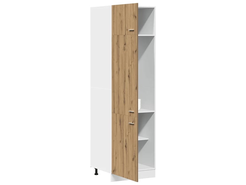  Armoire réfrigérée grand espace de rangement cuisine 60 x 57 x 207 cm en bois d'ingénierie chêne artisanal 02_0050768  - Conforama B