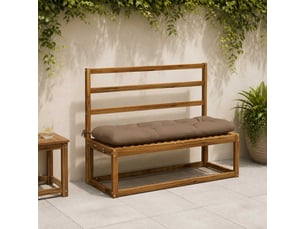 Coussin de banc, coussin d'assise, coussin de canapé vianen 100 % polyester taupe 100 x 40 x 12 cm cf53992