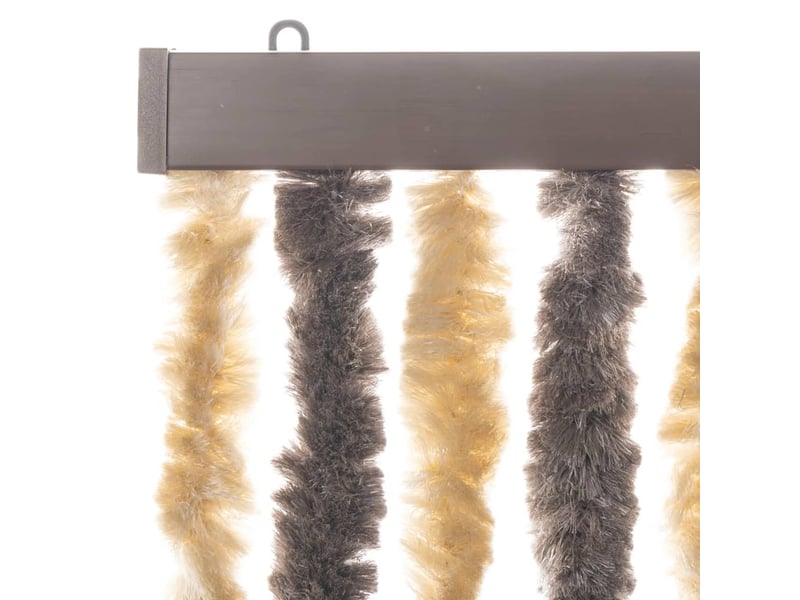  Rideau anti-mouches, moustiquaire marron foncé et beige 90x200 cm chenille cf43572  - Conforama D