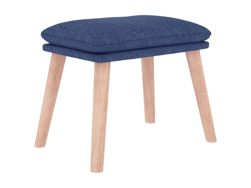  Vidaxl chaise de relaxation avec repose-pied bleu tissu  - Conforama E