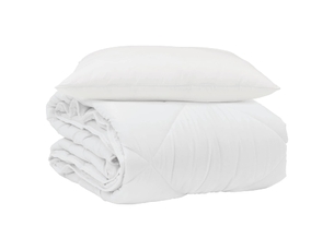 Duvet d'été simple avec oreiller 2 pièces - couette blanc microfibre