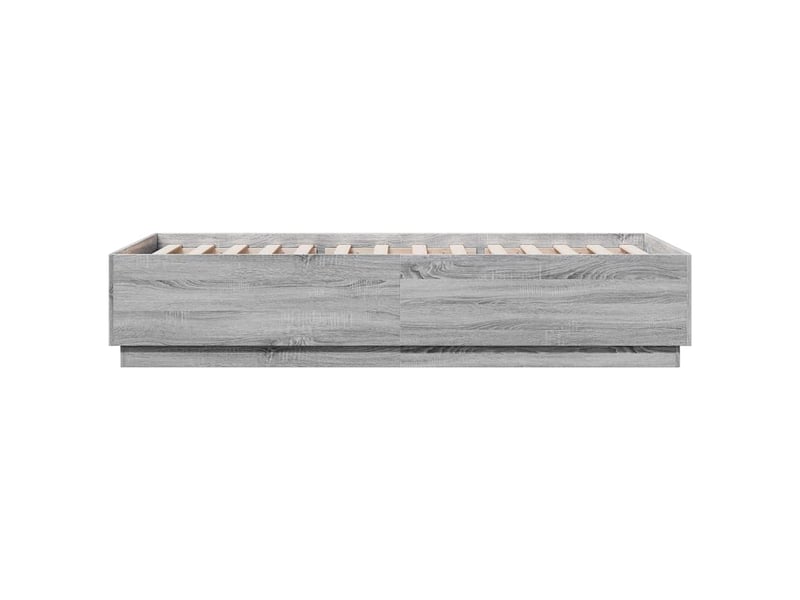  Lit simple- lit adulte -  cadre de lit sans matelas sonoma gris 100x200 cm  - Conforama D