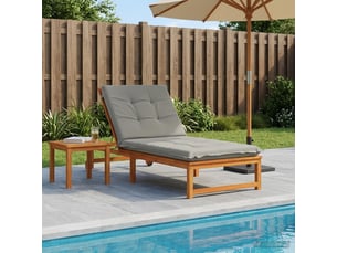 Coussin de transat, coussin pour bain de soleil gemert 100 % polyester gris 190 x 80 x 9 cm cf56150