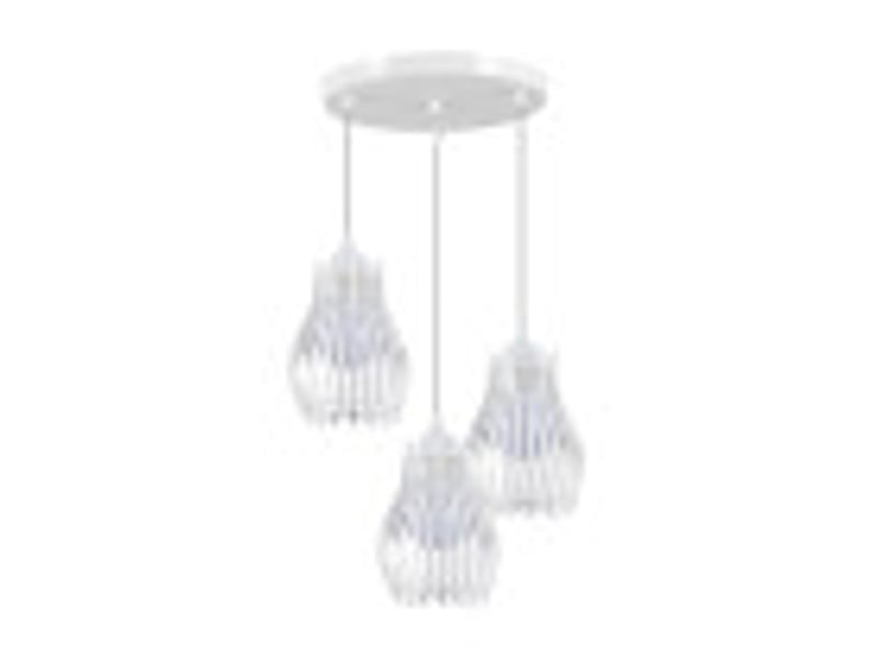  Fabrilamp ragusa, plafonnier, moderne, 3 x e27, blanc, 35-100 x 36 x 36 cm 224483001 - Conforama B