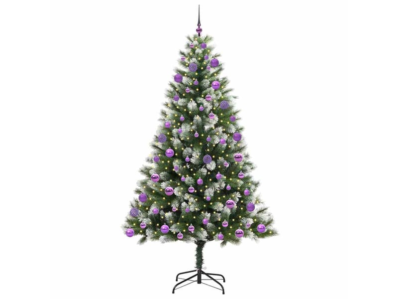  Sapin de noël - arbre de noël artificiel avec neige artificielle 300 led  - Conforama C