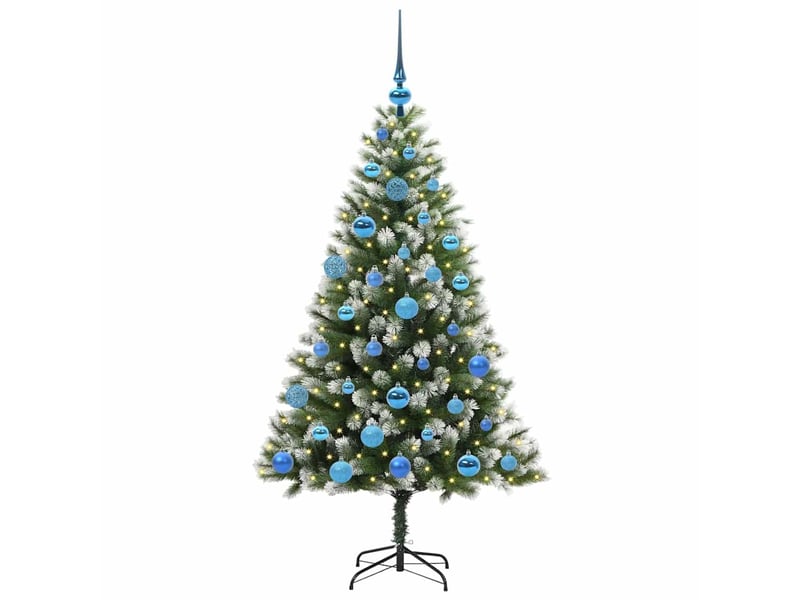  Sapin de noël, arbre de noël artificiel avec neige artificielle 150 led shl8575  - Conforama C