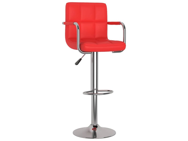  Lot de 2 tabouret de bar, chaise de bar rouge similicuir shl72794  - Conforama C