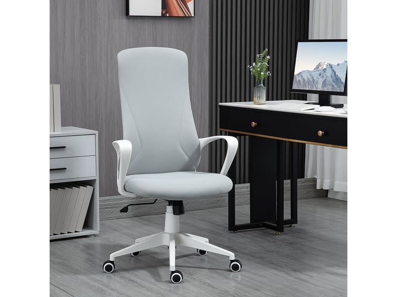  Chaise de bureau ergonomique avec hauteur et inclinaison réglables, 62 x 56 x 110-119,5 cm  - Conforama D