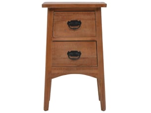Table de chevet - cabinet de chevet - table de nuit bois de sapin massif 40 x 29 x 68 cm marron