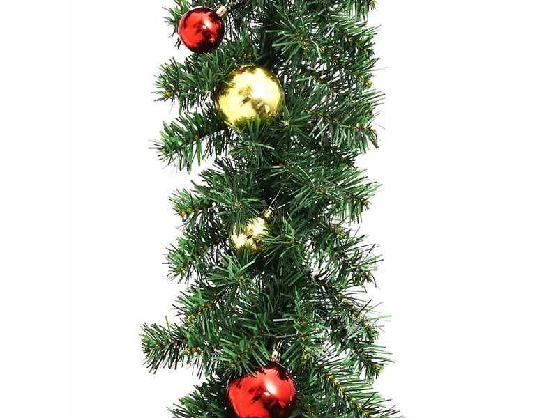  Guirlande de noël décorée avec boules et lumières led 20 m  - Conforama D