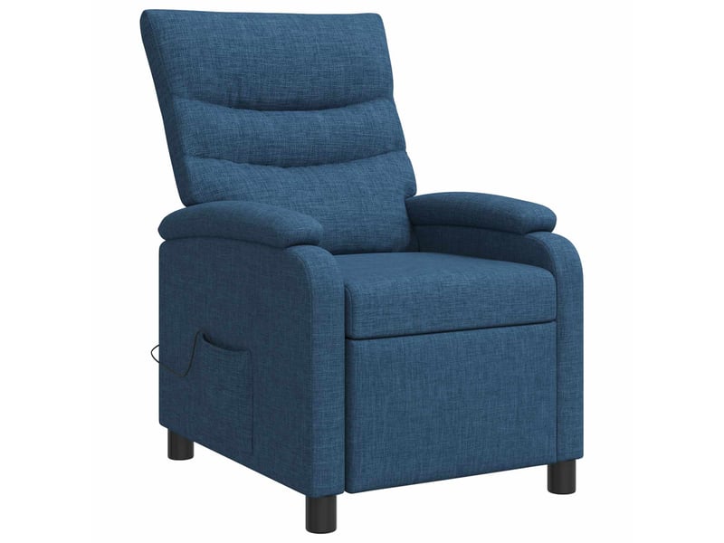  Vidaxl fauteuil de massage inclinable bleu tissu  - Conforama E