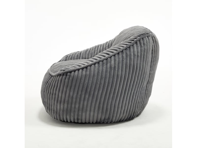  Fauteuil poire modenvie en chenille avec mousse à mémoire de forme 98 x 92 x 73 cm gris foncé  - Conforama E