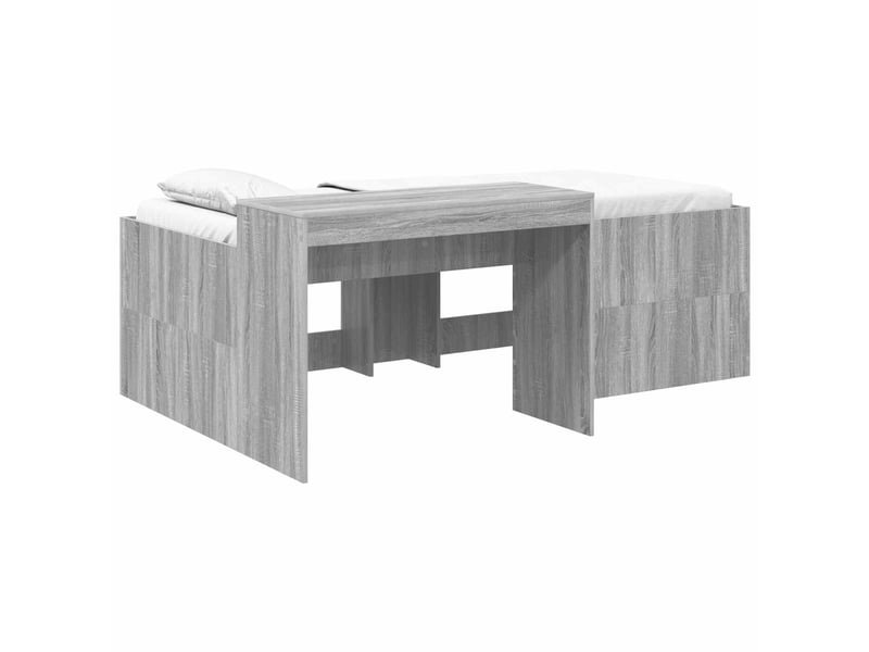  Lit haut pour enfants - lit jeune avec bureau sonoma gris 80 x 200 cm  - Conforama A