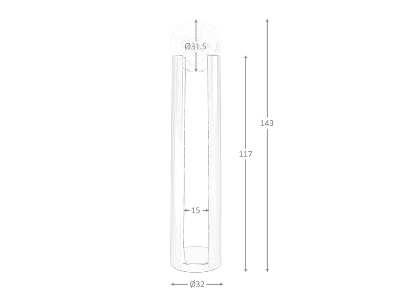  Lampadaire en verre fumé ambré et acier noir 8108 - Conforama C