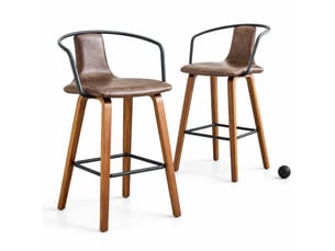 tabouret de bar <strong>STILVORA</strong> - marron hauteur d'assise 67.5 cm vendu Par paire