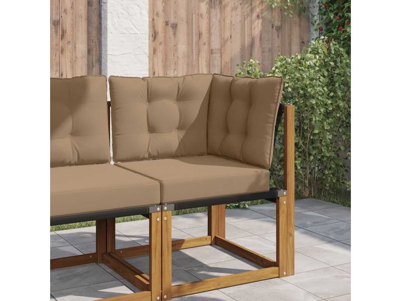  Coussin de canapé d'extérieur, coussin de chaise polyester taupe 50,5 x 50,5 cm cf54160  - Conforama B