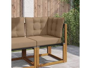 Coussin de canapé d'extérieur, coussin de chaise polyester taupe 50,5 x 50,5 cm cf54160