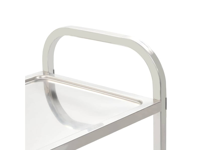 Desserte de cuisine, chariot de rangement à 3 niveaux 95x45x83,5 cm acier inoxydable - Conforama D