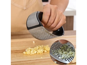 Presse-ail, presse-ail en acier inoxydable, ustensile de cuisine professionnel, presse-ail avec poignée ergonomique, râpe à ail en silicone